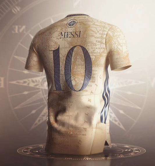 Camiseta especial con mapa dorado de Argentina